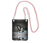 KSANNNS Horses In The Snow Compact And Lightweight Printed Messenger Bag Is Suitable For Daily Travel, Commuting And Shopping