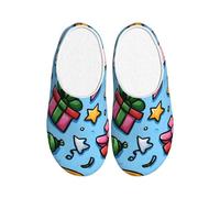 KSANNNS Last Minute Party Printed Adult Tpr Cotton Slippers, Suitable For Daily Use At Home And Outdoor Travel