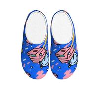 KSANNNS Last Minute Party Printed Adult Tpr Cotton Slippers, Suitable For Daily Use At Home And Outdoor Travel