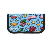 KSANNNS Last Minute Party Printed Canvas Pencil Case, Durable Learning and Cosmetic Pencil Case
