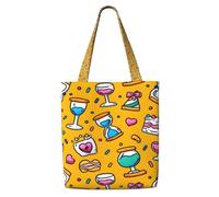 KSANNNS Last Minute Party Printed Canvas Shoulder Shopping Bag, Sturdy And Durable, Suitable For Daily Activities