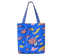 KSANNNS Last Minute Party Printed Canvas Shoulder Shopping Bag, Sturdy And Durable, Suitable For Daily Activities