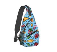 KSANNNS Last Minute Party Printed Chest Crossbody Bag, Fashionable, Multifunctional, And Durable For Both Men And Women