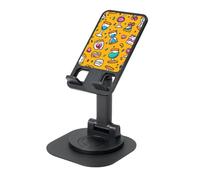 KSANNNS Last Minute Party Printed Circular Bottom Rotating Phone Holder, Foldable And Portable, Black And White