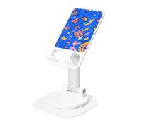 KSANNNS Last Minute Party Printed Circular Bottom Rotating Phone Holder, Foldable And Portable, Black And White
