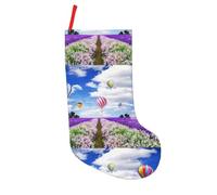 KSANNNS Lavender Hot Air Balloon Printed Holiday Christmas Socks, Creating A Joyful Christmas