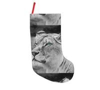 KSANNNS Lioness With Blue Green Eyes Printed Holiday Christmas Socks, Creating A Joyful Christmas