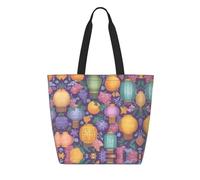 KSANNNS Mid-Autumn Fruit Printed Multifunctional, Environmentally Friendly, Durable Paper Reusable Shopping Handbag