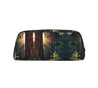 KSANNNS Morning Sunlight in Wilderness Printed Simple Portable Stationery Bag, Light and Spacious School Office Stationery Storage Box
