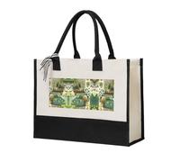 KSANNNS Outdoor Patio Decorated Printed Reusable Canvas Gift Shopping Bag, Sturdy And Durable