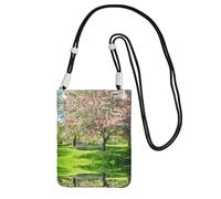 KSANNNS Pink Flowers On The Tree Compact And Lightweight Printed Messenger Bag Is Suitable For Daily Travel, Commuting And Shopping