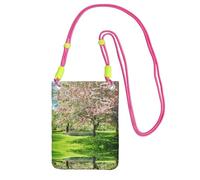 KSANNNS Pink Flowers On The Tree Compact And Lightweight Printed Messenger Bag Is Suitable For Daily Travel, Commuting And Shopping