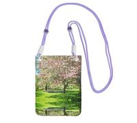 KSANNNS Pink Flowers On The Tree Compact And Lightweight Printed Messenger Bag Is Suitable For Daily Travel, Commuting And Shopping