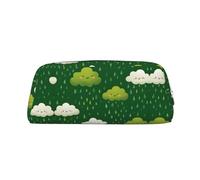 KSANNNS Playful Raincloud Dropping Printed Simple Portable Stationery Bag, Light and Spacious School Office Stationery Storage Box