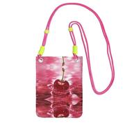KSANNNS Red Cherries Compact And Lightweight Printed Messenger Bag Is Suitable For Daily Travel, Commuting And Shopping