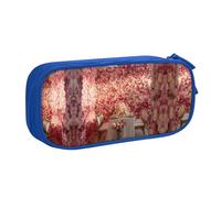 KSANNNS Rose Flower Wall Printed Large Capacity Double-Layer Zippered Pen Bag, Stationery Storage Bag