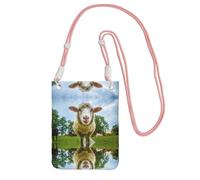 KSANNNS Sheep Looking Camera Compact And Lightweight Printed Messenger Bag Is Suitable For Daily Travel, Commuting And Shopping