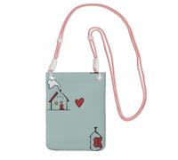 KSANNNS Simple House Icon Compact And Lightweight Printed Messenger Bag Is Suitable For Daily Travel, Commuting And Shopping