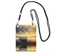 KSANNNS Small Boat On The Water Compact And Lightweight Printed Messenger Bag Is Suitable For Daily Travel, Commuting And Shopping