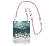 KSANNNS Snow Covered Village Town Compact And Lightweight Printed Messenger Bag Is Suitable For Daily Travel, Commuting And Shopping