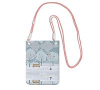 KSANNNS Snow Falling In The Park Compact And Lightweight Printed Messenger Bag Is Suitable For Daily Travel, Commuting And Shopping