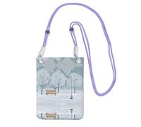 KSANNNS Snow Falling In The Park Compact And Lightweight Printed Messenger Bag Is Suitable For Daily Travel, Commuting And Shopping