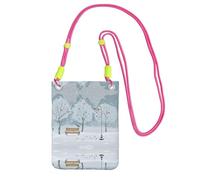 KSANNNS Snow Falling In The Park Compact And Lightweight Printed Messenger Bag Is Suitable For Daily Travel, Commuting And Shopping