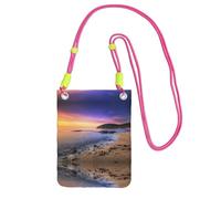 KSANNNS Sun The Beach With Pebbles Compact And Lightweight Printed Messenger Bag Is Suitable For Daily Travel, Commuting And Shopping