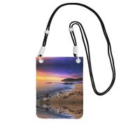KSANNNS Sun The Beach With Pebbles Compact And Lightweight Printed Messenger Bag Is Suitable For Daily Travel, Commuting And Shopping