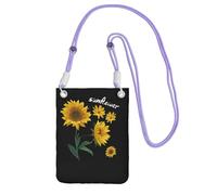 KSANNNS Sunflower Black Background Compact And Lightweight Printed Messenger Bag Is Suitable For Daily Travel, Commuting And Shopping