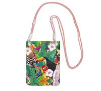 KSANNNS Tropical Birds And Plant Leaf Compact And Lightweight Printed Messenger Bag Is Suitable For Daily Travel, Commuting And Shopping