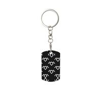 KSANNNS Twin Peaks Owl Printed Fashionable Rectangular Metal Keychain, Suitable For Various Occasions