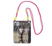 KSANNNS Two Wolves Compact And Lightweight Printed Messenger Bag Is Suitable For Daily Travel, Commuting And Shopping