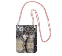 KSANNNS Two Wolves Compact And Lightweight Printed Messenger Bag Is Suitable For Daily Travel, Commuting And Shopping