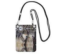 KSANNNS Two Wolves Compact And Lightweight Printed Messenger Bag Is Suitable For Daily Travel, Commuting And Shopping