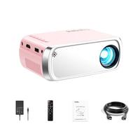 ksbaby Mini Projector for Outdoor Portable Projectors, SmartPhone Screen Can be Mirrored to The Projector Through a Data Cable, Movies-Projector Compatible with HDMI, USB, Type-C, Laptop, TV Stick