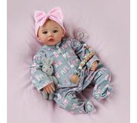 KSBD Lifelike Reborn Baby Girl 20 Inch Silicone Newborn Doll Handmade Anatomically Correct Vinyl Doll Gift Set for Kids Age 3+