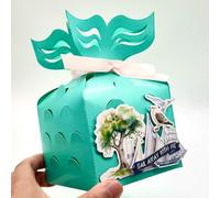 KSCRAFT 2025 June Summer Beach Travel Metal Cutting Dies Stencils for DIY Scrapbooking Decorative Embossing DIY Paper Card (3D Mermaid Gift Box)