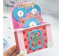 KSCRAFT 2026 April 90s Theme Metal Cutting Dies Stencils for DIY Scrapbooking Decorative Embossing DIY Paper Card (Jukebox Box Card)