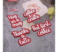 KSCRAFT Coffee Sentiment Shadow Words Metal Cutting Dies Stencils for DIY Scrapbooking/Photo Album Decorative Embossing DIY Paper Cards