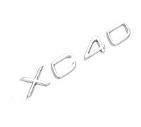 KSCZCB Car Emblem for Volvo XC90, Car Logo Emblem Letters Badge Car Body Sticker for Car Styling Emblem Decor and Conversion Sign Logo Accessories,XC40-Silver