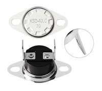 KSD-40LC 70°C Normally Closed Thermal Fuse Switch for GE Microwave Ovens - Limit Switch, Temperature Safety Cut-Off, Metal Housing