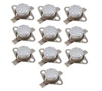 KSD301 Thermostat, 10pcs 356-365°F Snap Disc Temperature Switch, 6.3mm Pin Thermal Limit for Microwave Oven Coffee Maker(185°C)