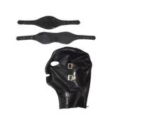 KSDEQM White Rubber Hood With A Complete Set Of Latex Hood, Detachable Eye And Mouth Shields,black,XS