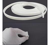 KSDLMPA 16.4Ft/5M Silicone LED Cover, Alumium Profile Silicone Channel Diffuser Flexible PC Lampshade Line for Strip Lights, Ceiling Lamp, Under Cabinet Cover Replaceable Installation (16mm)