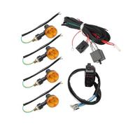 KSDRFT Motorbike Turn Signals 7/8 Universal Handlebar Control Headlight Horn Switch Wire Harness Motorcycle Universal Turn Signal Lamp Harness Set
