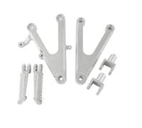 KSDRFT Motorcycle Pedals Motorcycle Front Foot Pegs Footrest Brackets Footrests Pegs Floorboards For YZF R1 YZFR1 2002-2003 02 03