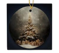 KSDUT Vintage Christmas Tree Xmas Holiday Ceramic Hanging Ornament