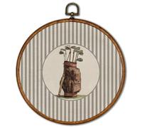 KSDUT Vintage Golf Shaft Wall Art Decor - Retro Sports Trendy Wall Art Canvas Frame Hanging Prints, Nursery Sports Gallery Round Artwork Decor for Boys Room Home Decorations 10"x10"