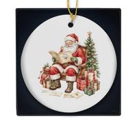 KSDUT Vintage Santa Xmas Christmas Ceramic Hanging Ornament Gifts